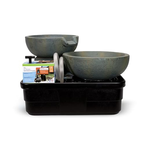 Aquascape 19 Inch / 21 Inch Dia (49/52 Cm) Spillway Bowl and Basin Kit Outdoor Fountain  Patina