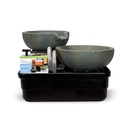 Aquascape 19 Inch / 21 Inch Dia (49/52 Cm) Spillway Bowl and Basin Kit Outdoor Fountain  Patina
