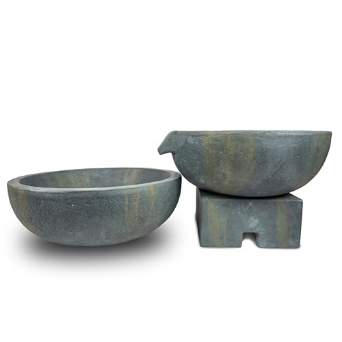 Aquascape 19 Inch / 21 Inch Dia (49/52 Cm) Spillway Bowl and Basin Kit Outdoor Fountain  Patina