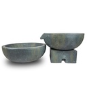 Aquascape 19 Inch / 21 Inch Dia (49/52 Cm) Spillway Bowl and Basin Kit Outdoor Fountain  Patina