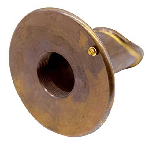 Vianti Falls Brass 2" Antique Scupper with round wall plate