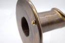 Vianti Falls Brass 2" Antique Scupper with round wall plate