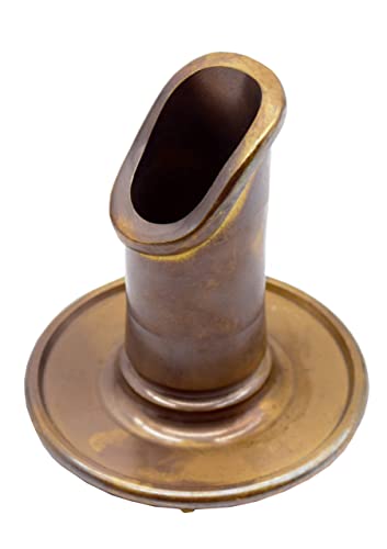 Vianti Falls Brass 2" Antique Scupper with round wall plate