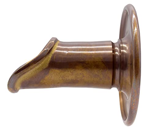 Vianti Falls Brass 2" Antique Scupper with round wall plate