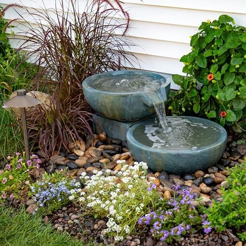 Aquascape 19 Inch / 21 Inch Dia (49/52 Cm) Spillway Bowl and Basin Kit Outdoor Fountain  Patina