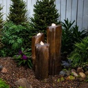 Aquascape Faux Basalt Column Landscape Fountain Kit with AquaBasin and Pump, Set of 3 Columns, 78366