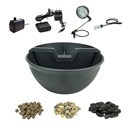 AQUAGARDEN TABLETOP FOUNTAIN KIT GRAY