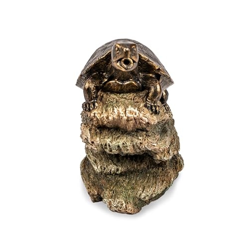 DOUBLE TURTLE ON LOG SPITTER