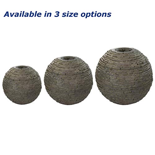 STACKED SLATE SPHERE - 24" DIA (61 CM)