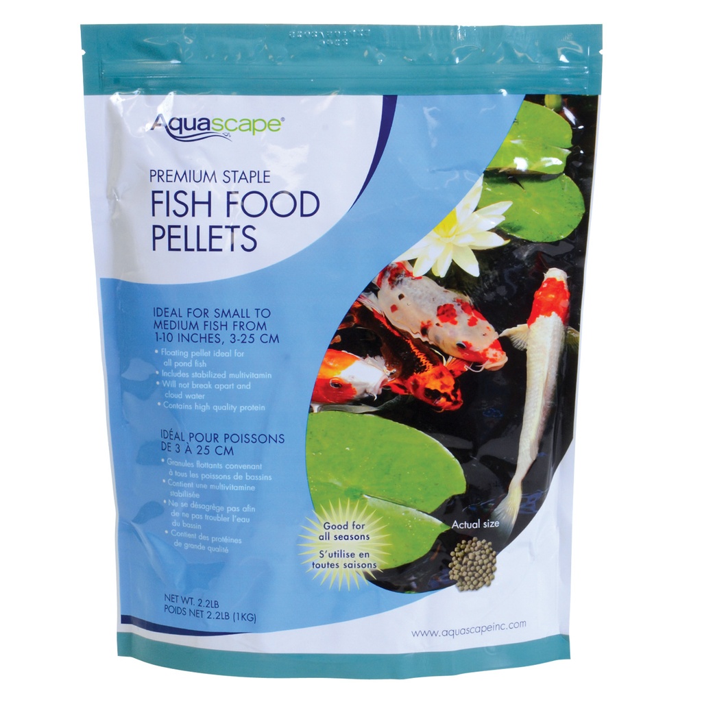 PREMIUM STAPLE FISH FOOD-SMALL PELLETS - 2.2 LB / 1 KG