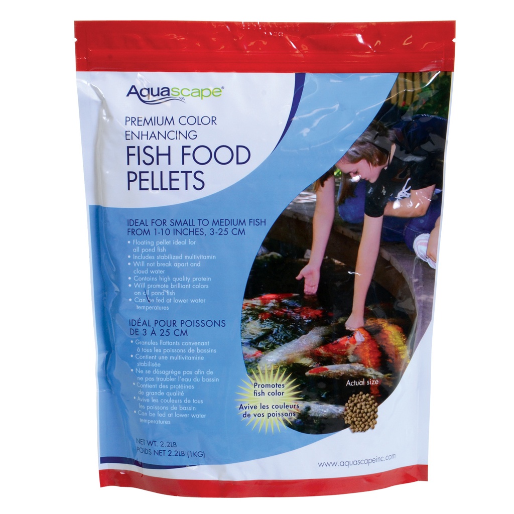 PREMIUM COLOR ENHANCING FISH FOOD-SMALL PELLETS - 2.2 LB / 1 KG