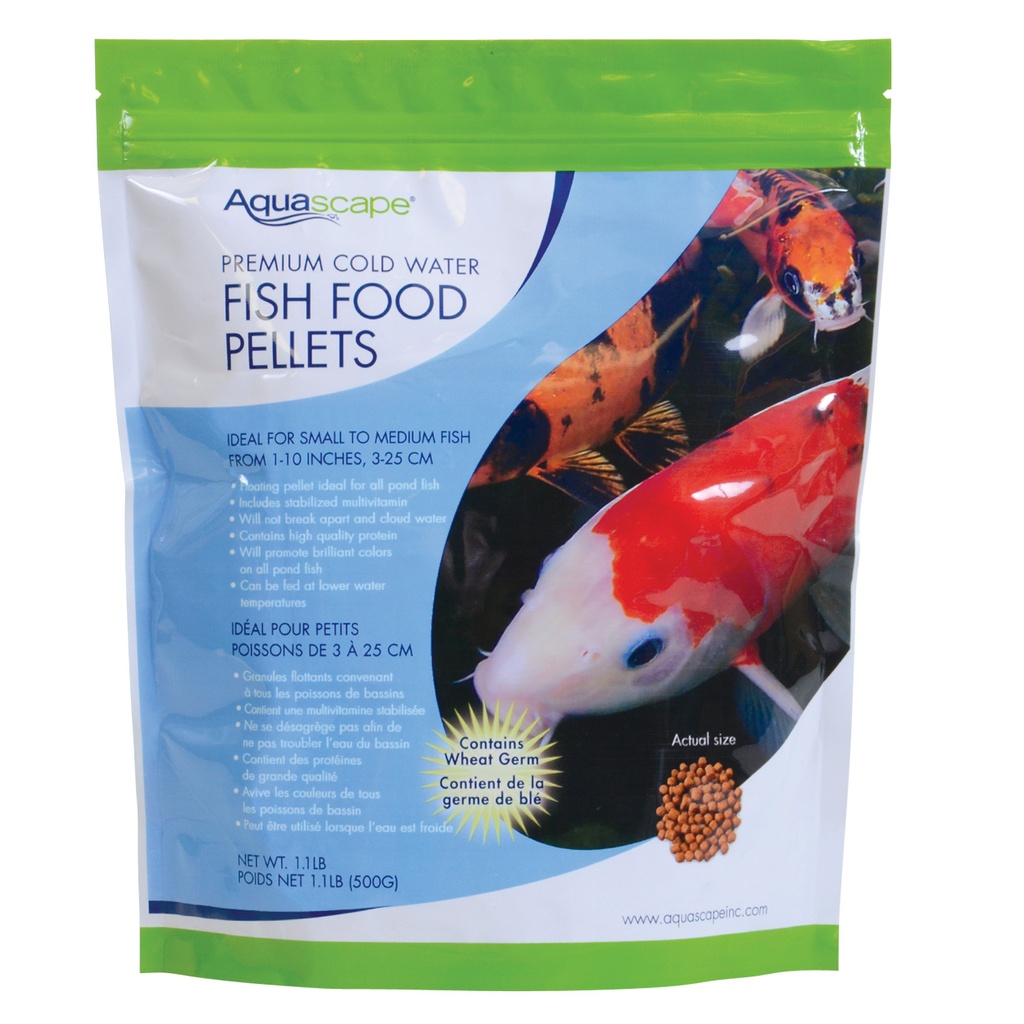 PREMIUM COLD WATER FISH FOOD-SMALL PELLETS - 1.1 LB / 500 G