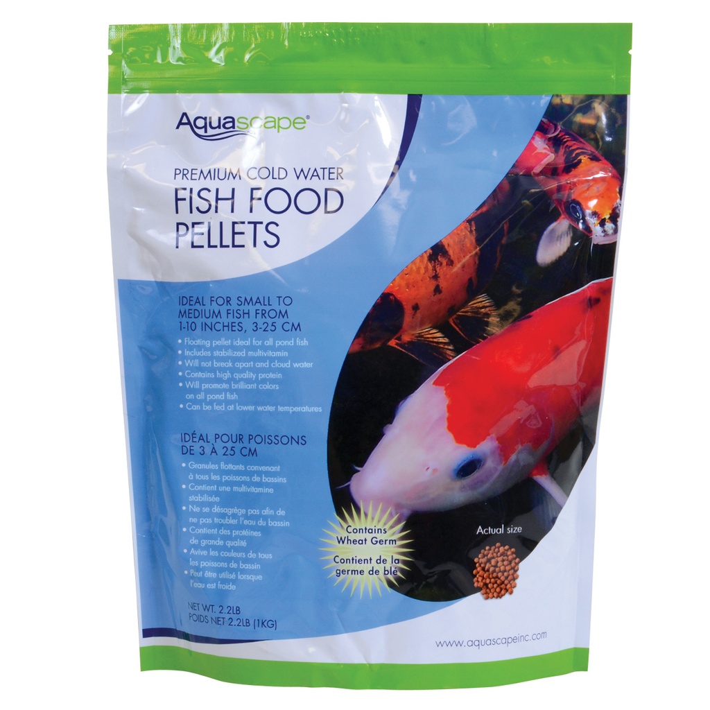 PREMIUM COLD WATER FISH FOOD-SMALL PELLETS - 2.2 LB / 1 KG