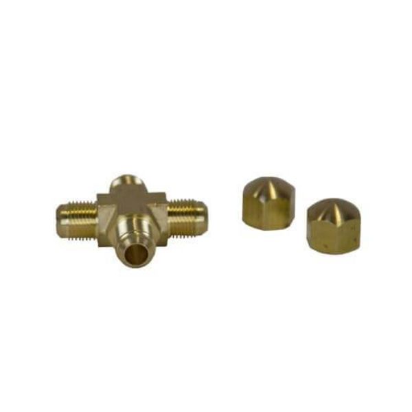 4-WAY 3/8" SPLITTER WITH CAPS