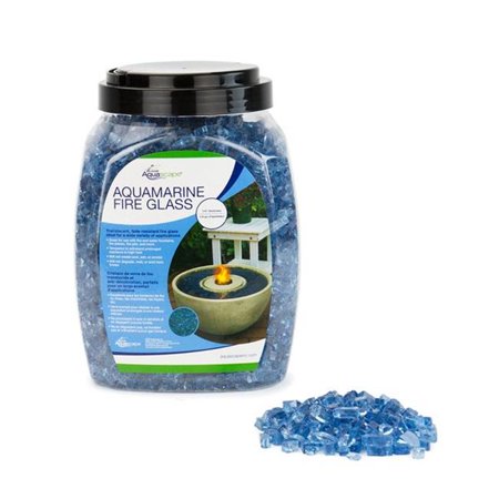 1/4" AQUAMARINE FIRE GLASS - 10 LB / 4.5 KG