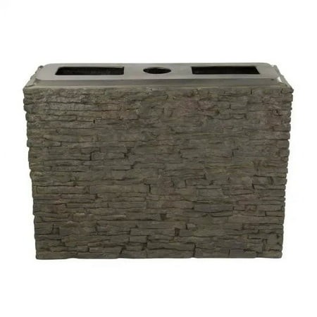 STACKED SLATE WALL BASE-STRAIGHT - 26" H (66 CM)
