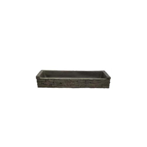 STACKED SLATE WALL TOPPER-STRAIGHT FRONT-SPILL