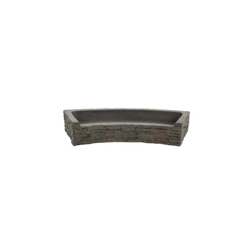STACKED SLATE WALL TOPPER-CURVED FRONT-SPILL
