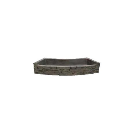STACKED SLATE WALL TOPPER-CURVED REAR-SPILL