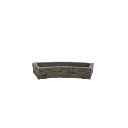 STACKED SLATE WALL TOPPER-CURVED QUAD-SPILL