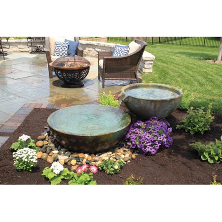 SPILLWAY BOWL - PATINA - 32" DIA (81 CM)
