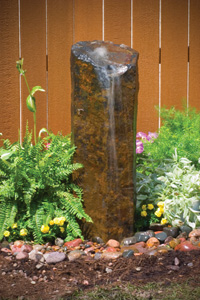 NATURAL MONGOLIAN BASALT COLUMN 30" H (76 CM)