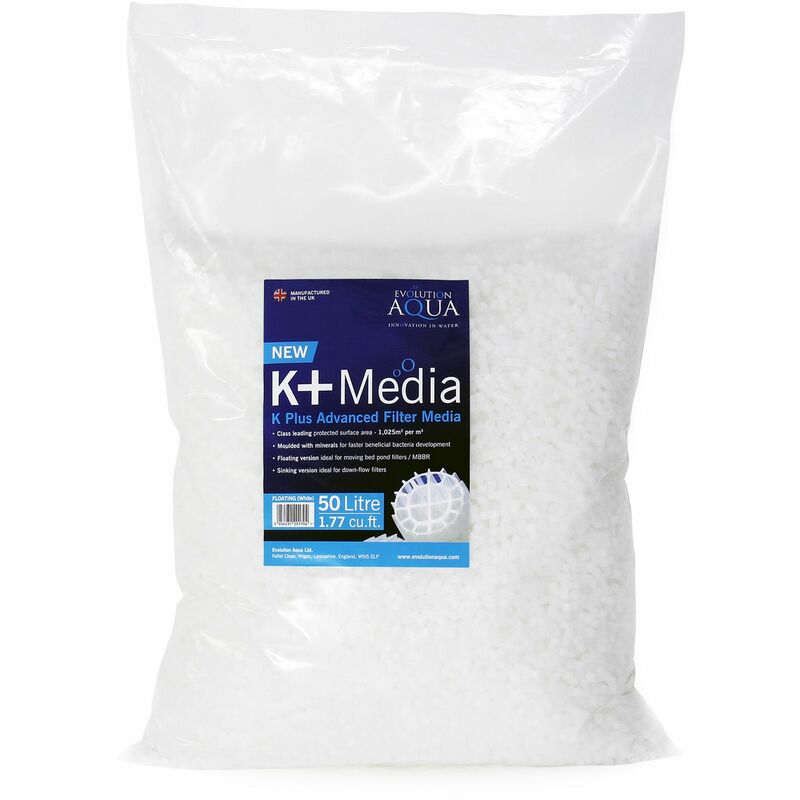 Evolution Aqua K Media 50L Floating (White)