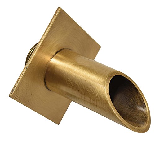 [BWS2D] Vianti Falls Brass 2" Round Scupper with diamond wall plate