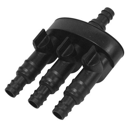 [TWS3] TD Fountain 3 way Splitter - 1/2" & 3/4" barb inlet with 3 valved 1/2" & 3/4" barb outlets