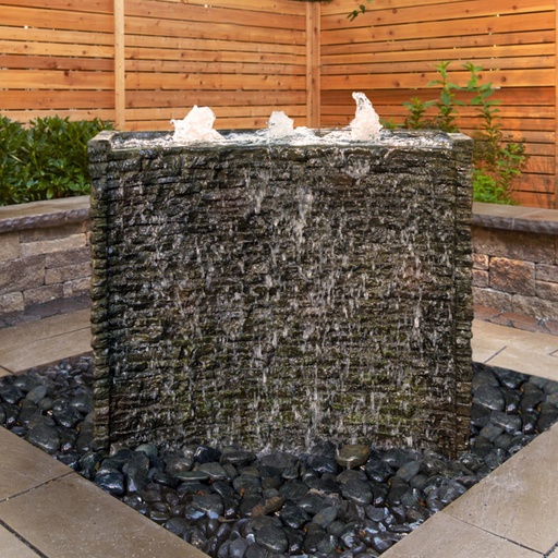 [78269] 78269 32 in. Stacked Slate Spillway Wall Landscape Fountain Kit