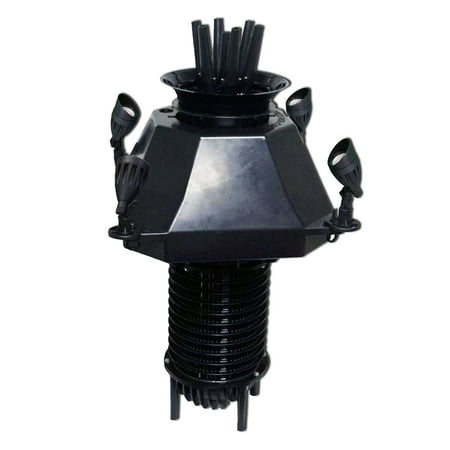[3X6WFKIT200] (3) 6-Watt LED White Light Kit for Floating Fountains w/ 200' QD Cord Black
